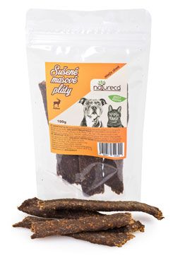 NATURECA pochoutka Masové pláty Jelen, 100%maso 100g