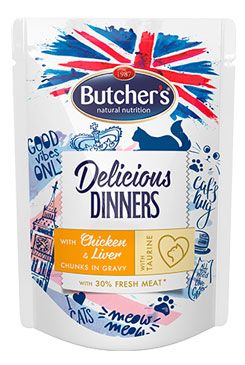 Butcher's Cat Delic. Dinner kuře+játra kapsa100g