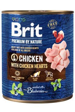 Brit Premium Dog by Nature  konz Chicken & Hearts 800g