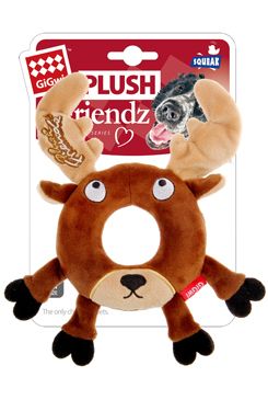 Hračka pes GiGwi Plush Friendz sob s gum. kroužkem