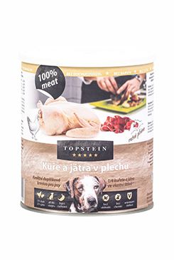 Topstein Kuře s játry v plechu 800g
