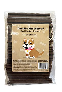 Pochoutka Dentální kříž Vepřový 12,5cm 50ks