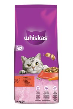 Whiskas Dry s hovězím masem a játry 14kg