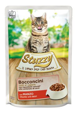 Stuzzy Cat kapsa Adult kousky hovězího 85g