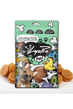 Lyopro DOG poch. sušené Kuřecí chipsy s batáty 70g
