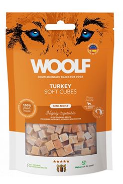 WOOLF pochoutka Soft Cubes Turkey 100g