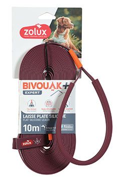 Vodítko pes BIVOUAK ploché,silik.15mm/10m červenáZolux