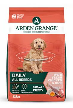 Arden Grange Dog Puppy/Junior rich in fresh Chick.12kg