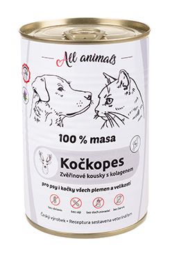 All Animals kočkopes Zvěřinové kousky s kolagenem 400g