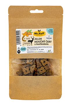 UGF pamlsek Mr. Haff moučný červ, jelen a kurkuma 100g