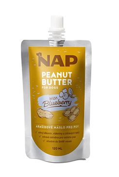 NAP Arašídové máslo pro psy, borůvka 120ml