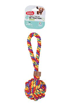 Hračka pes RAINBOW Míček 9,5cm Zolux