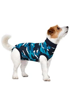 Obleček ochranný Suitical Dog BLUE CAMO 22cm XXXS