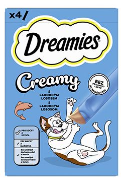 Dreamies kočka pochoutka Creamy s lososem 4x10g