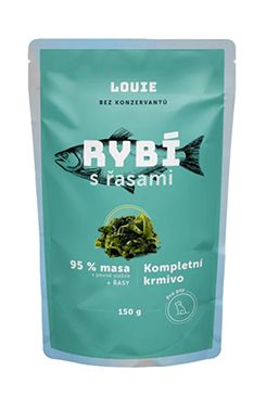 Louie Dog kapsa Rybí s řasami 150g