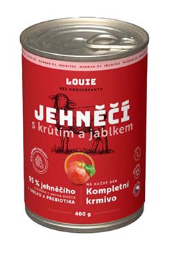 Louie Dog konz. Jehněčí s krůtím,jablk.prebiotiky 400g