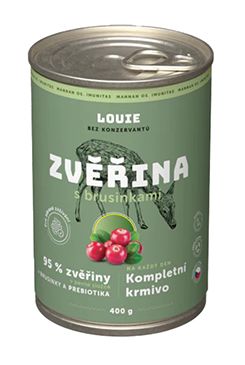 Louie Dog konz. Zvěřina s brusinkami a prebiotiky 400g