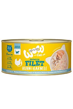 WOW Cat konzerva Adult Filet kuřecí s krevetami 70g