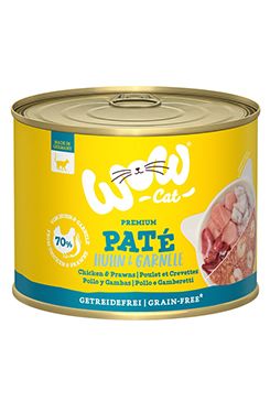 WOW Cat konzerva Adult Paté kuře s krevetami 200g