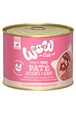 WOW Cat konzerva Kitten Paté drůbež s játry 200g