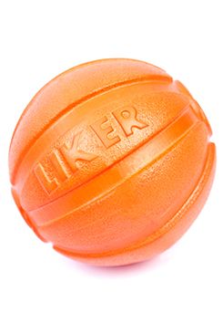 Hračka pes Liker míček oranžový 7cm
