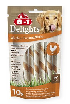 Pochoutka 8in1 Delights Chicken Twisted Sticks 10ks