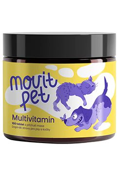 MOVit PET Multivitamin, s příchutí masa 100tbl