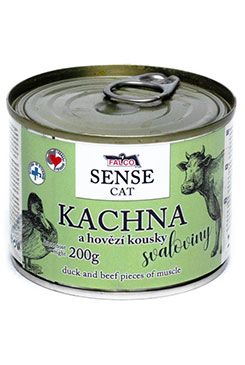FALCO SENSE CAT kachna a hovězí 200g