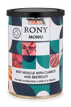 FALCO RONY DOG MONO hovězí sval.s mrkví a řepou 400g