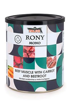 FALCO RONY DOG MONO hovězí sval.s mrkví a řepou 800g
