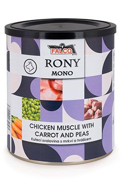 FALCO RONY DOG MONO kuřecí sval.s mrkví a hráškem 800g