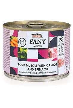 FALCO FANY CAT MONO vepřová sval.s mrkví a špenát 200g