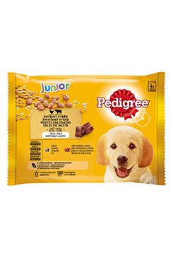 Pedigree kapsa Junior kuřecí/hovězí,rýže v želé 4x100g
