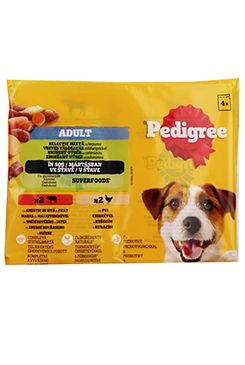 Pedigree kapsa Adult kuře+zelenina/hovězí+zel 2+2x100g