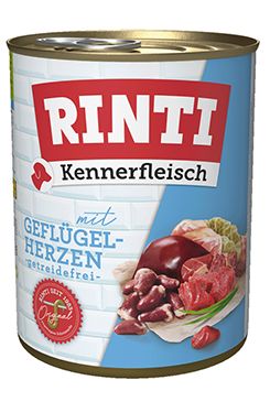 Rinti Dog Kennerfleisch konzerva drůbeží srdíčka 800g