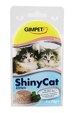 Gimpet kočka konz. ShinyCat Junior kuře 2x70g