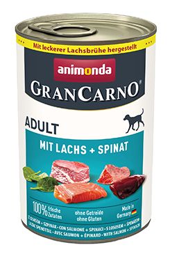Animonda pes GRANCARNO konz. ADULT losos/špenát 400g