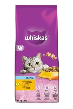 Whiskas Dry s kuřecím masem - STERILE 14kg