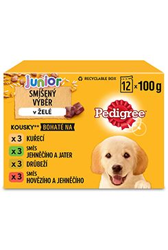 Pedigree kapsa Junior masový výběr,rýže v želé 12x100g