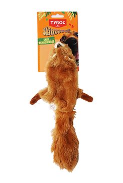 Hračka pes Veverka pískací 38cm Skinneeez