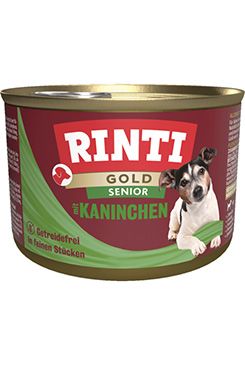 Rinti Dog Gold Senior konzerva králík 185g