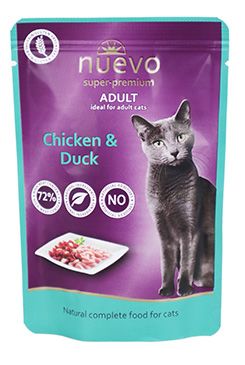 Nuevo kočka kapsa adult kuře a kachna 85g