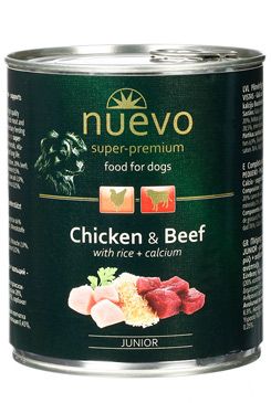 Nuevo pes junior kuřecí a hovězí konz. 800g