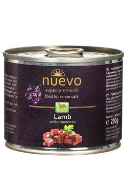 Nuevo kočka Senior Jehněčí s brusinkami konz. 200g