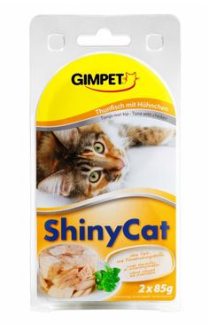 Gimpet kočka konz. ShinyCat  tuňak/kuře 2x70g