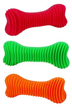 Hračka pes Kost Dentální žebrovaná plovací 18cm SP