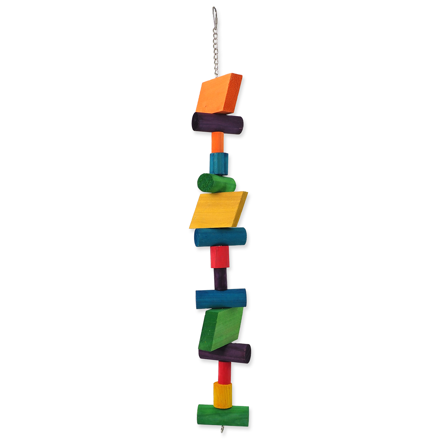 BIRD JEWEL Hračka závěsná dřevěná barevná 70 cm