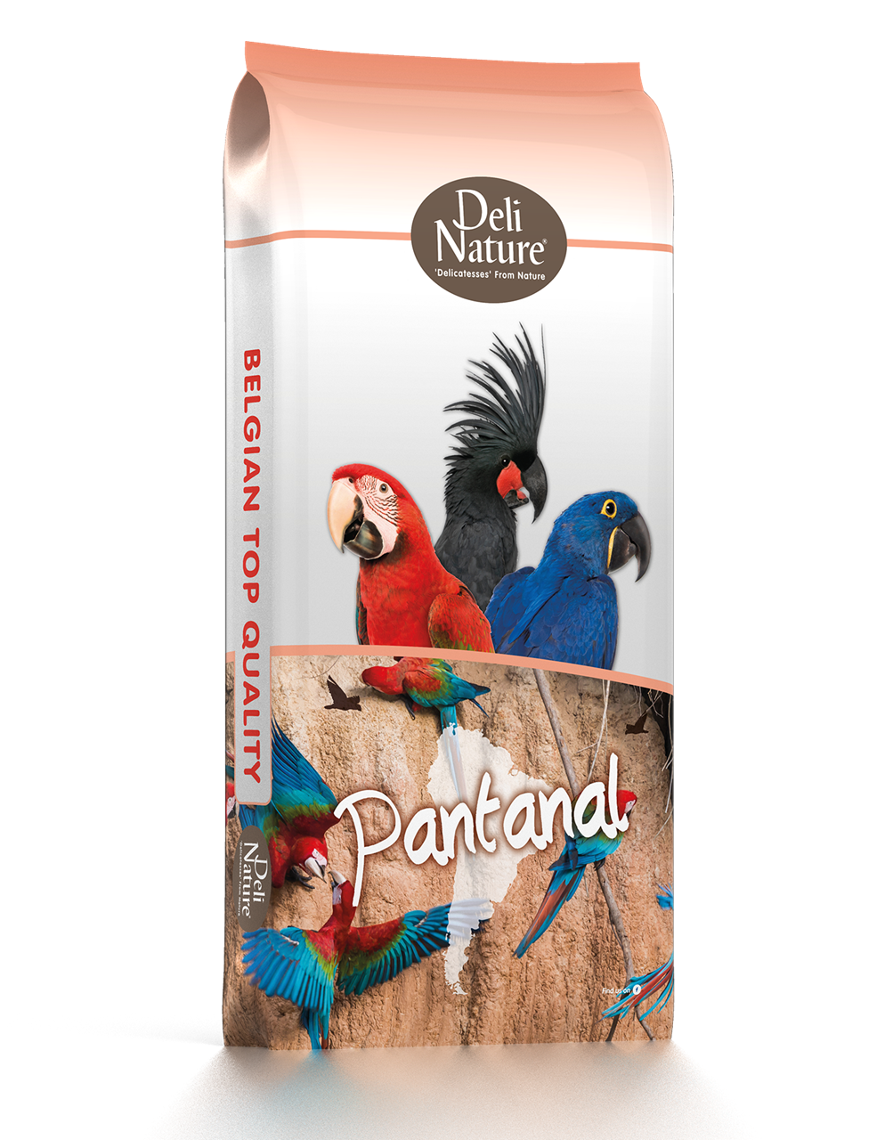 Deli Nature 23 unikátní, vysoce kvalitní směs pro velké ary, kakaduy palmové, černé kakaduy a guaruby 12,5 kg + 800g vaječné směsi ZDARMA