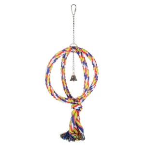 Tommi Bavlněný kruh se zvonkem, velký papoušek průměr 22 cm, d - 40 cm