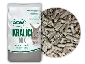 ADW KKV - KRÁLÍK BEZ ANTIKOKCIDIKA 25KG pro výkrm králíků bez antikokcidika od 4.týdne stáří.